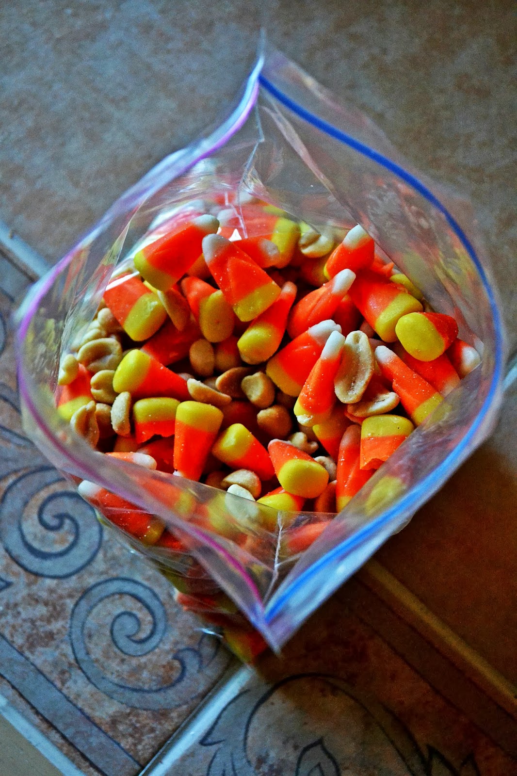 Simple Savory & Satisfying Candy Corn + Peanuts = PayDay Candy Bar