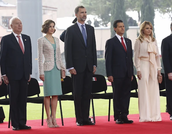 King Felipe VI of Spain and Queen Letizia of Spain, Enrique Peña Nieto, President of Mexico and Angelica Rivera, First Lady of Mexico, during a reception given by Mexican President Enrique Peña Nieto and his wife First Lady Angelica Rivera 