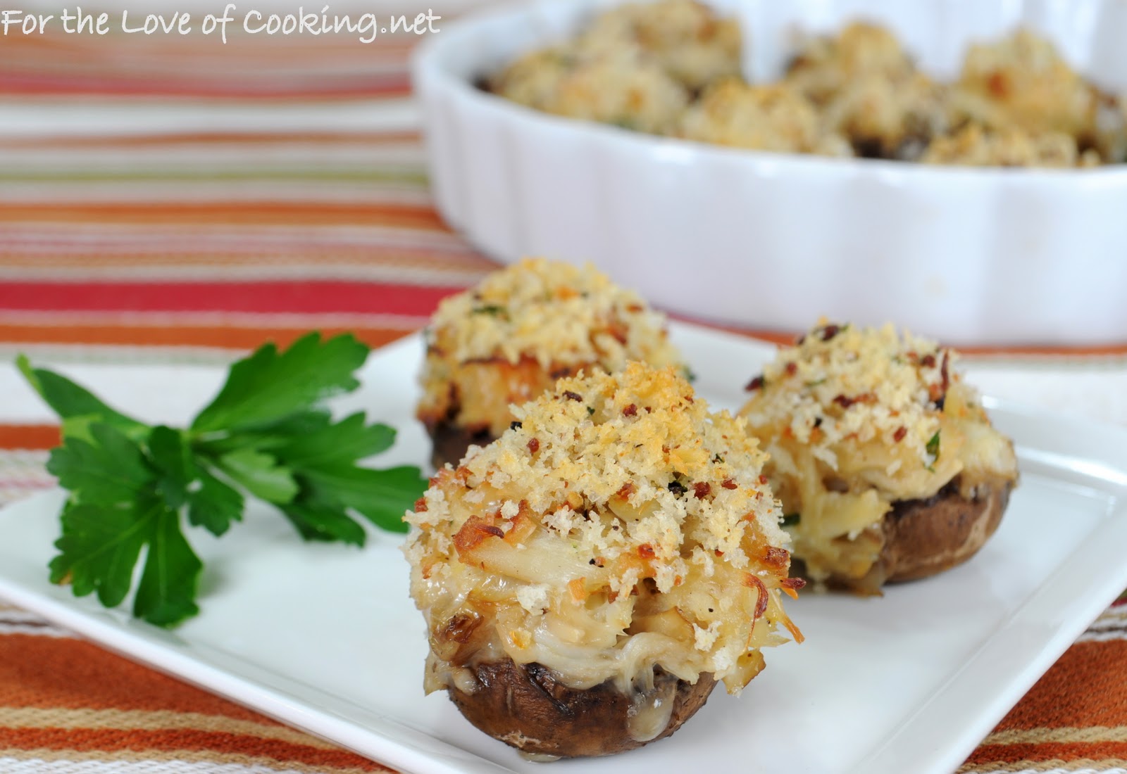 Crab Stuffed Mushrooms For the Love of Cooking