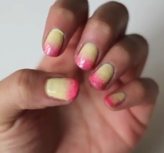 ombre nails art style for girls