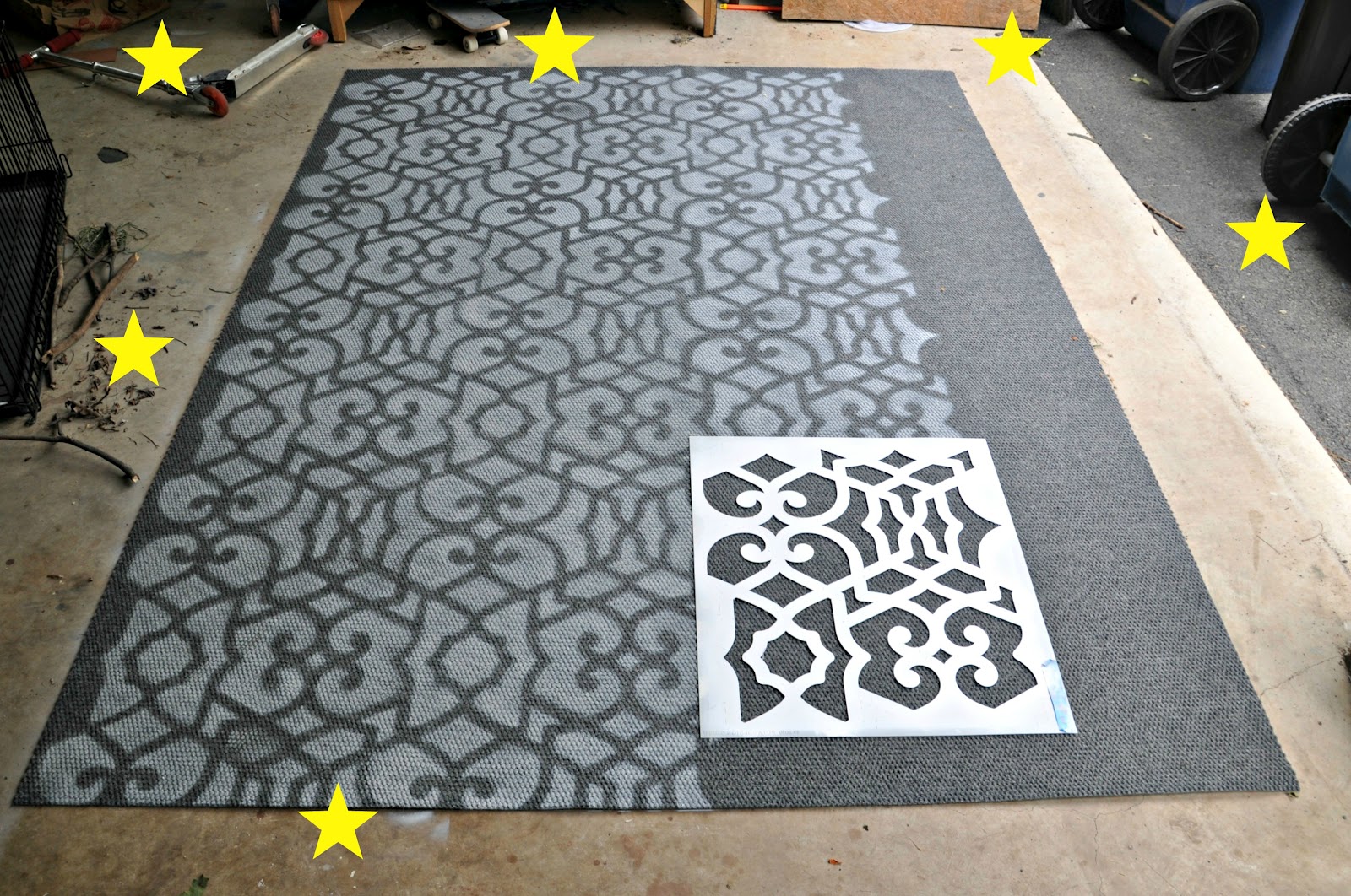 Stenciled Outdoor Rug East Coast Creative