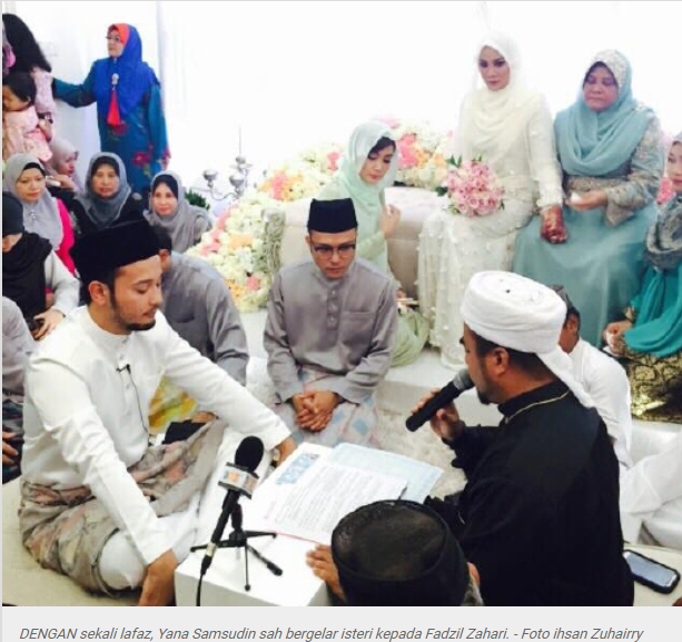 Gambar Majlis akad nikah Yana Samsudin dan Fadzil Zahari