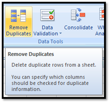 Penggunaan Remove Duplicates pada Microsoft Excel 2007