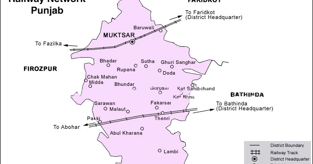 Muktsar In Punjab Map Rail-Map-India: Muktsar_Railway_Map