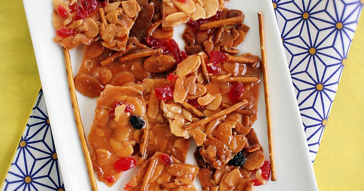 To Food with Love Almond and Pretzel Butterscotch Brittle