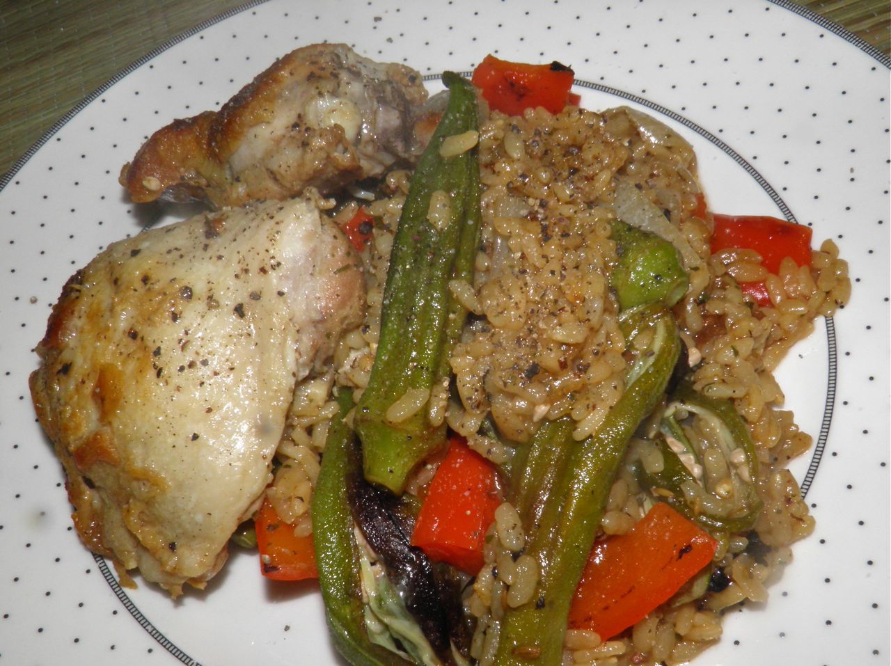 Docaitta Lifestyle Cajun Okra, Chicken and Rice