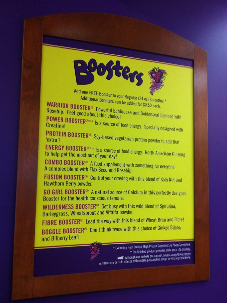 The "BOOST" in Booster Juice Booster Juice