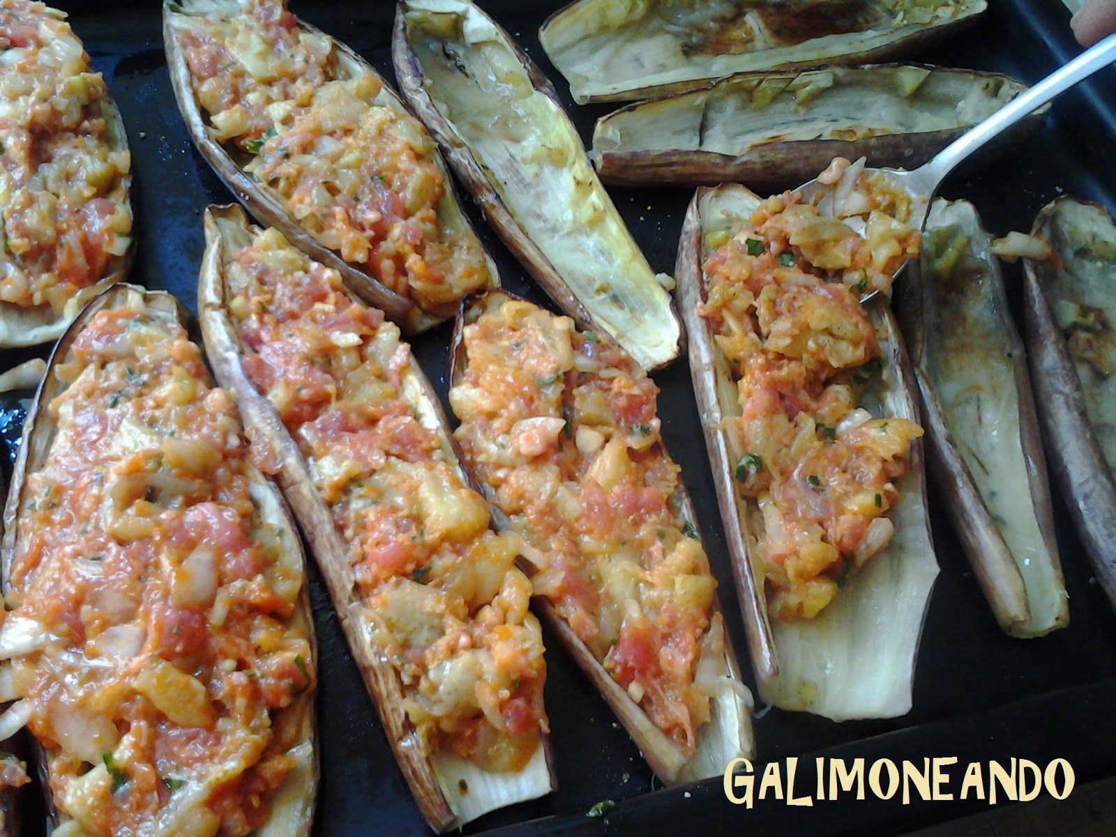 Rellenar las berenjenas GALIMONEANDO