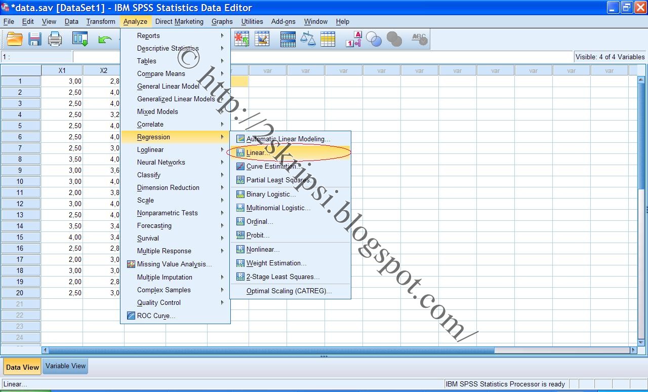 Tutorial Spss Regresi | tutorial cari persamaan regresi linear berganda dengan Tutorial Spss Regresi | tutorial cari persamaan regresi linear berganda dengan