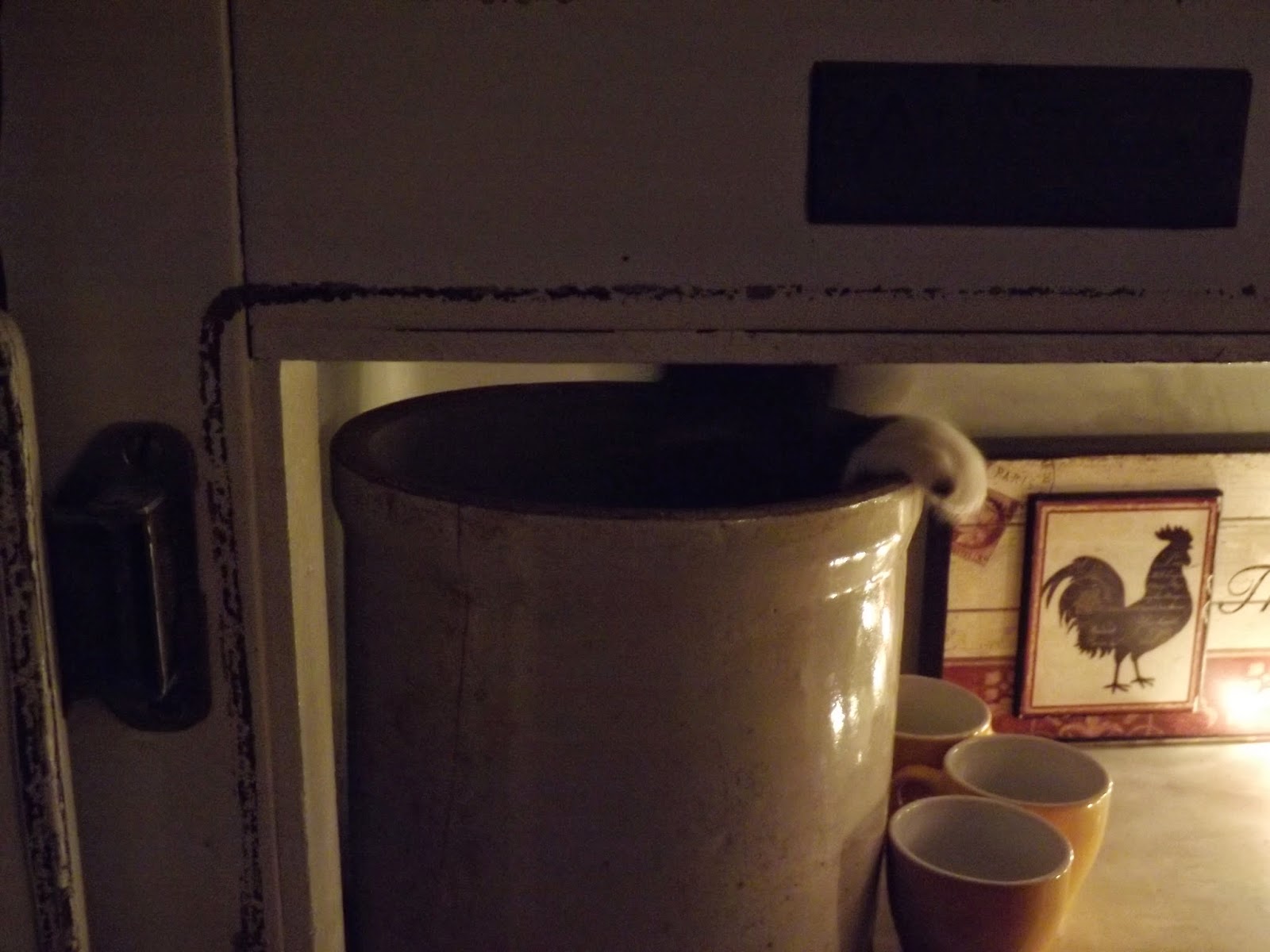 I HAVE DECORATED MY LATE ! 1800's ICE BOX