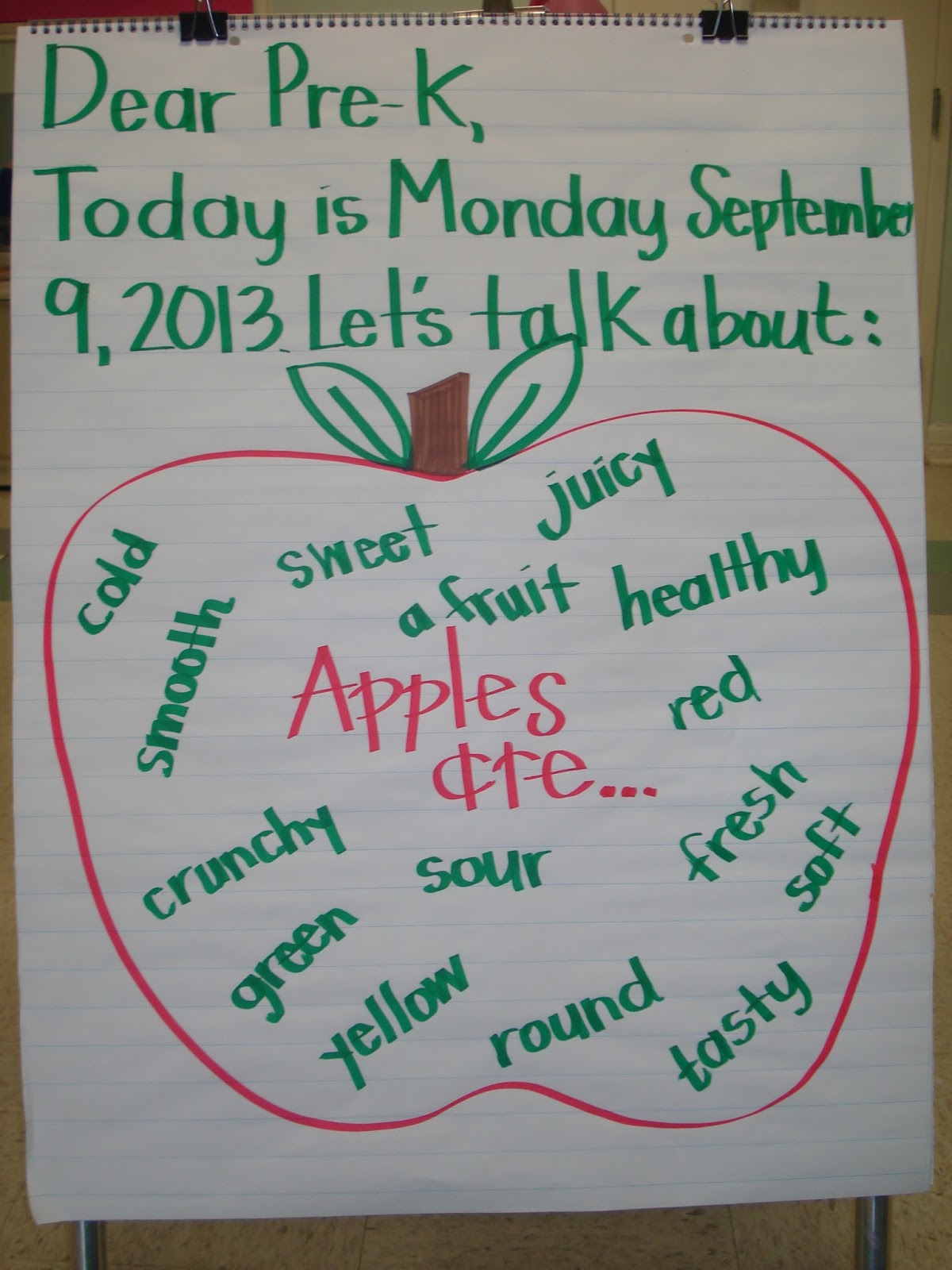 Pre K Sweet Peas Apples All Around!