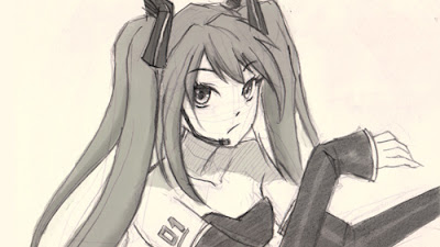 drawing Miku Vocaloid