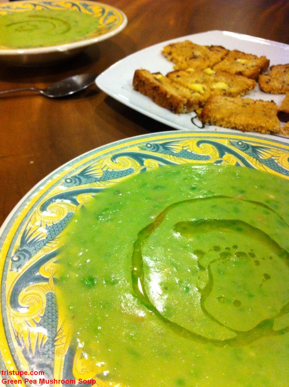 Green Pea Mushroom Soup for Dinner