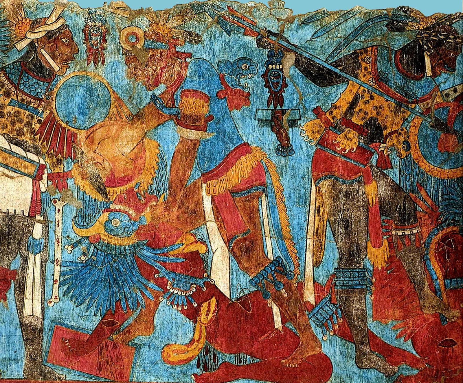 Tourisme au Mexique: Cacaxtla est un site archéologique dans l'État méridional de Tlaxcala