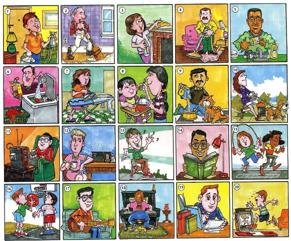 gambar kegiatan sehari-hari di rumah