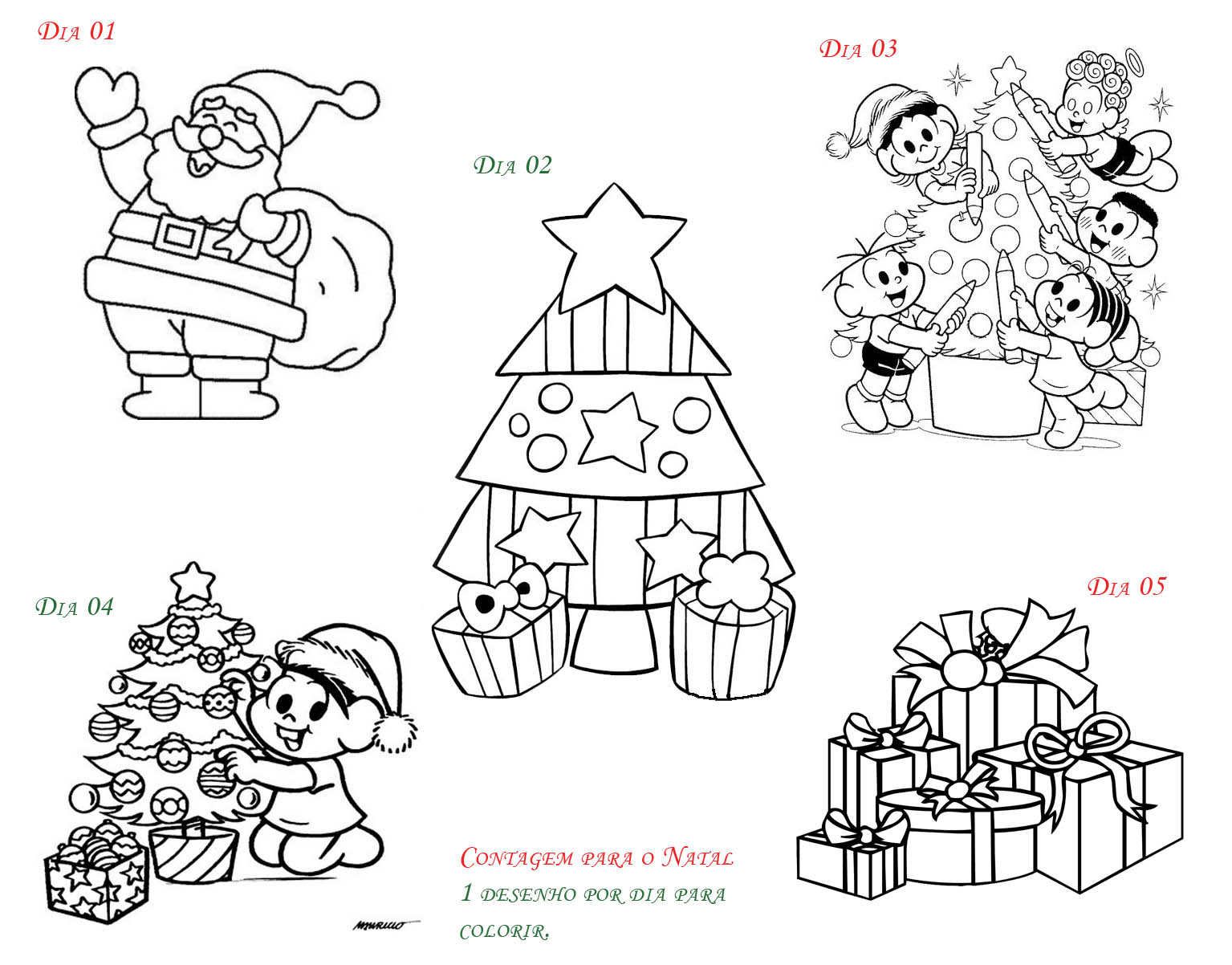 50 Desenhos para colorir De Natal Papai Noel - em folha A4 em Promoção na  Americanas