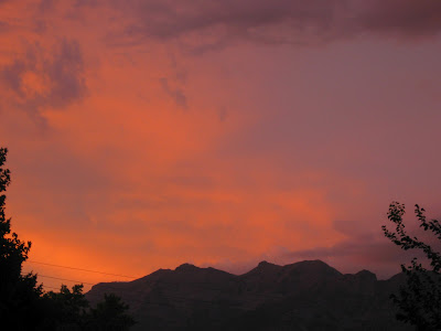 sunset over Timpanogos