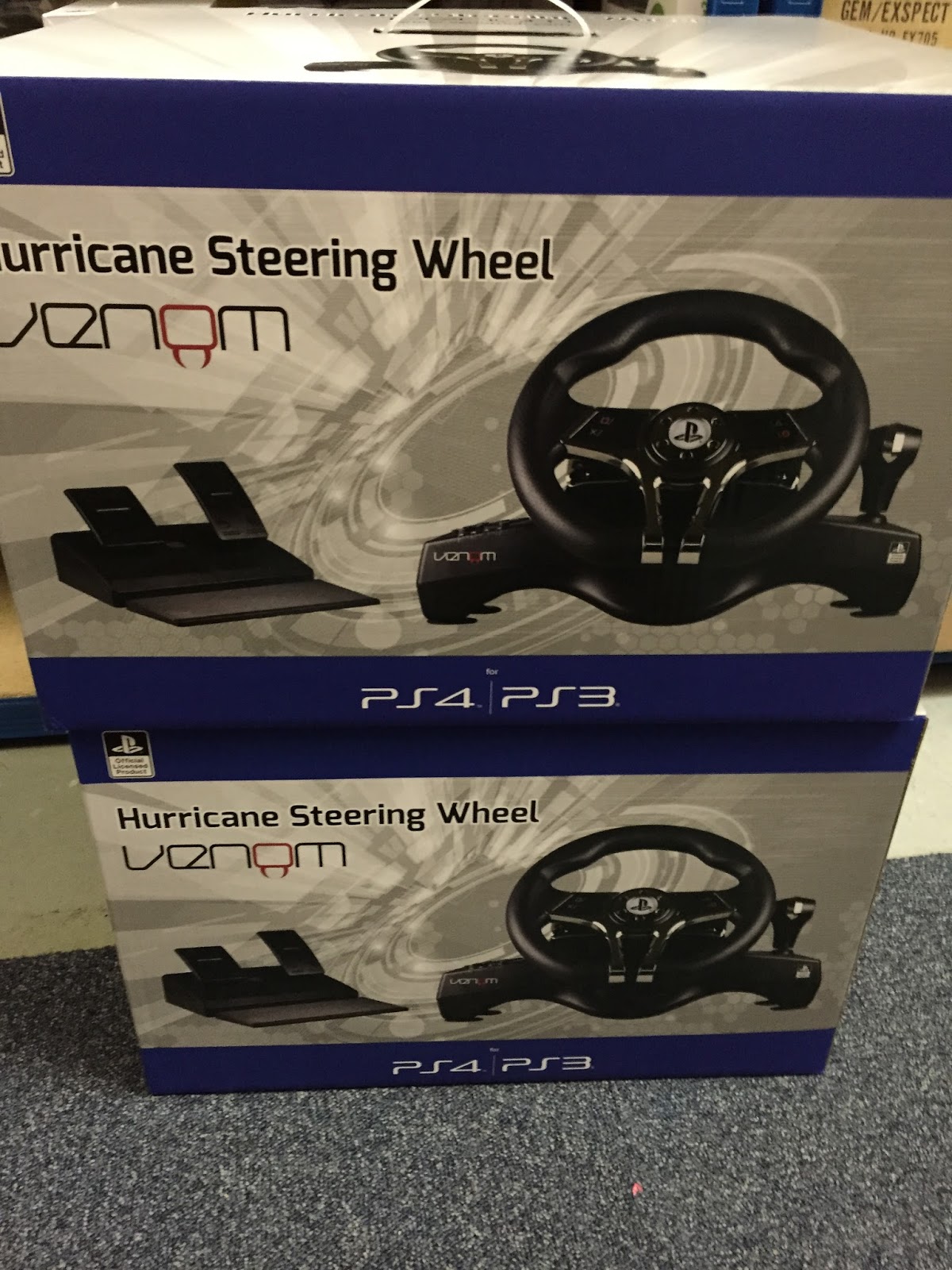 Hitari Hurricane Steering Wheel and Pedals PS4 InGame Control Setup