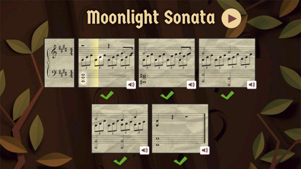 Google Doodles Beethoven's 245 Year Moonlight Sonata