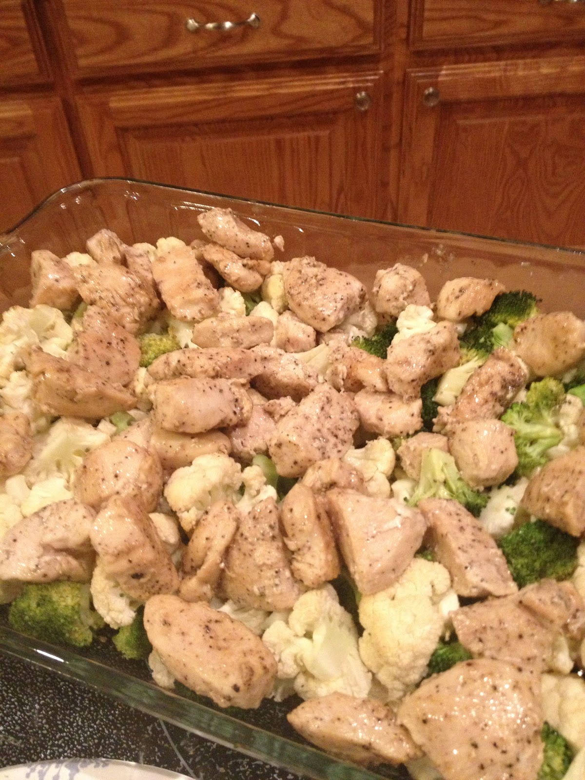 FoodsiChoosE Chicken, Broccoli & Cauliflower Casserole