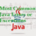 Most Common Java Errors or Exceptions