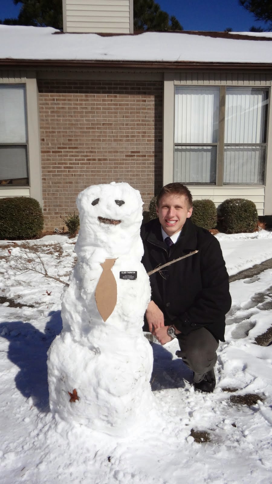 Snowman in Raleigh, NC