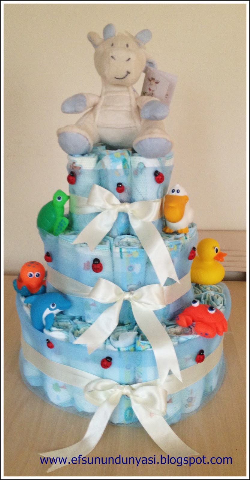 EFSUNUN DUNYASI Bebek Bezinden pasta (Diaper Cake)