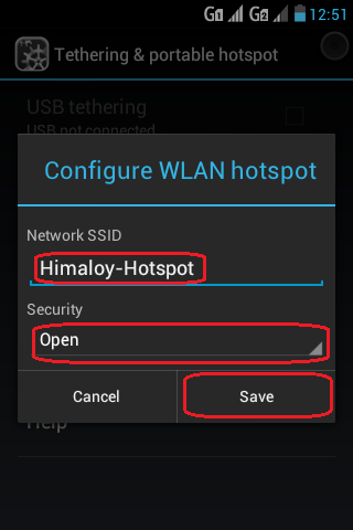 Configure WLAN Hotspot for WiFi Keyboard