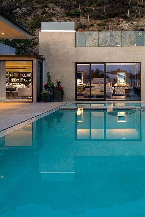 Hillside House Architecture, Modern pools, Interior architecture design