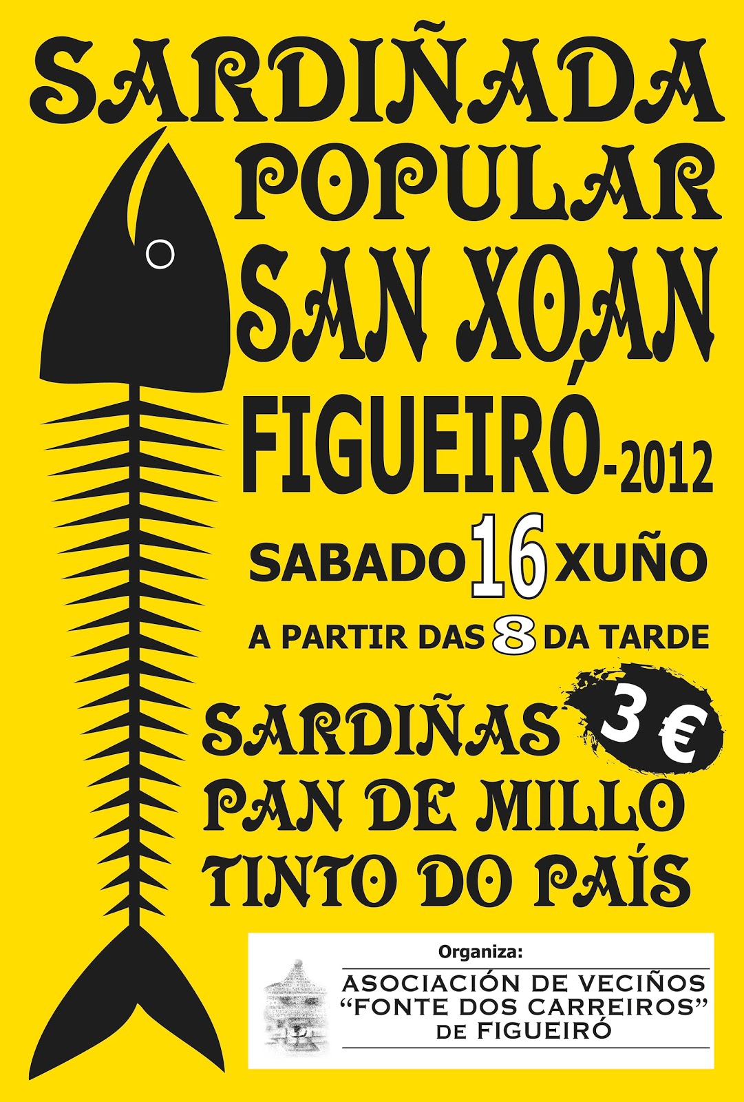 O Sábado 16 de Xuño a partires das 20:00h en Figueiró-Tomiño
