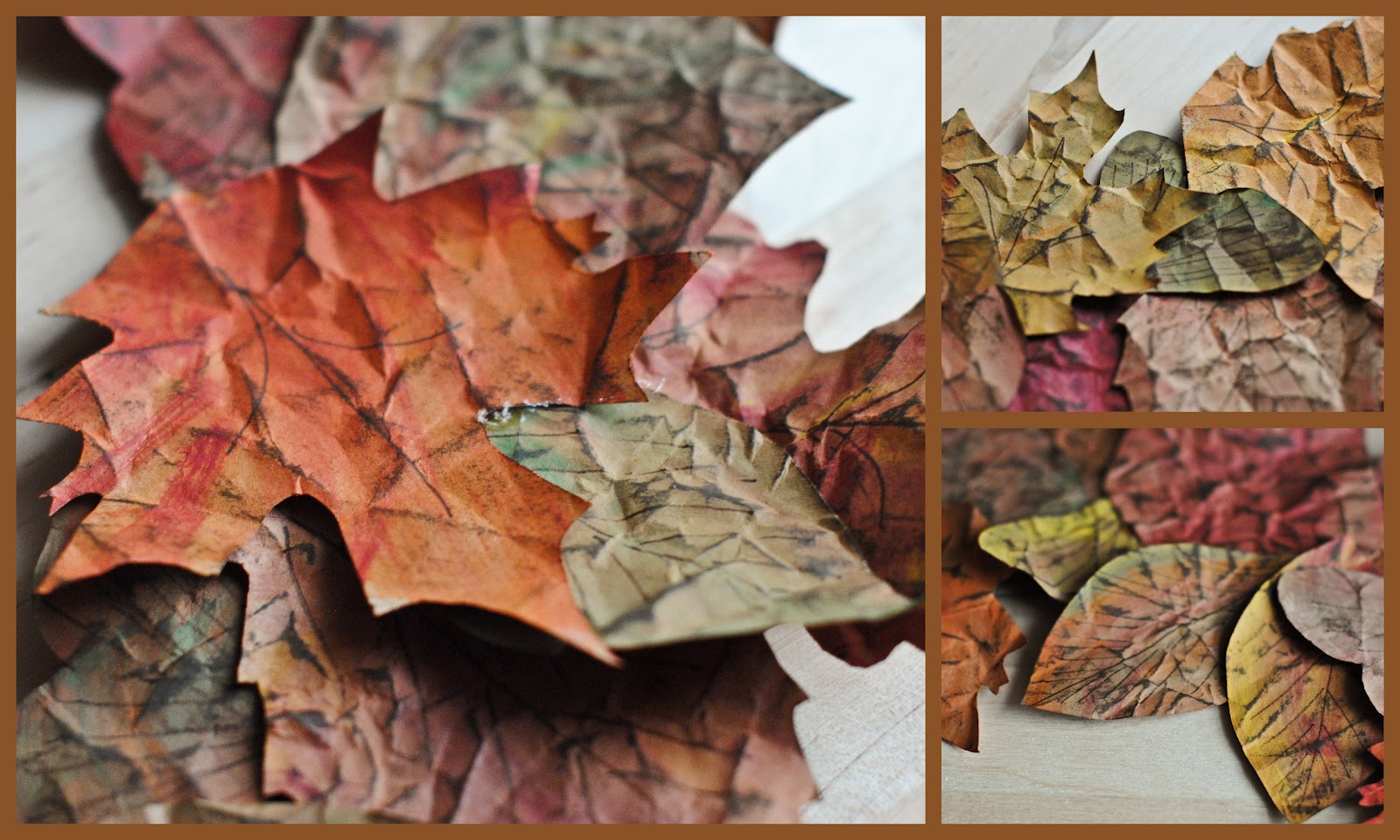 Big City Little Joys Paper Bag Leaf Wreath