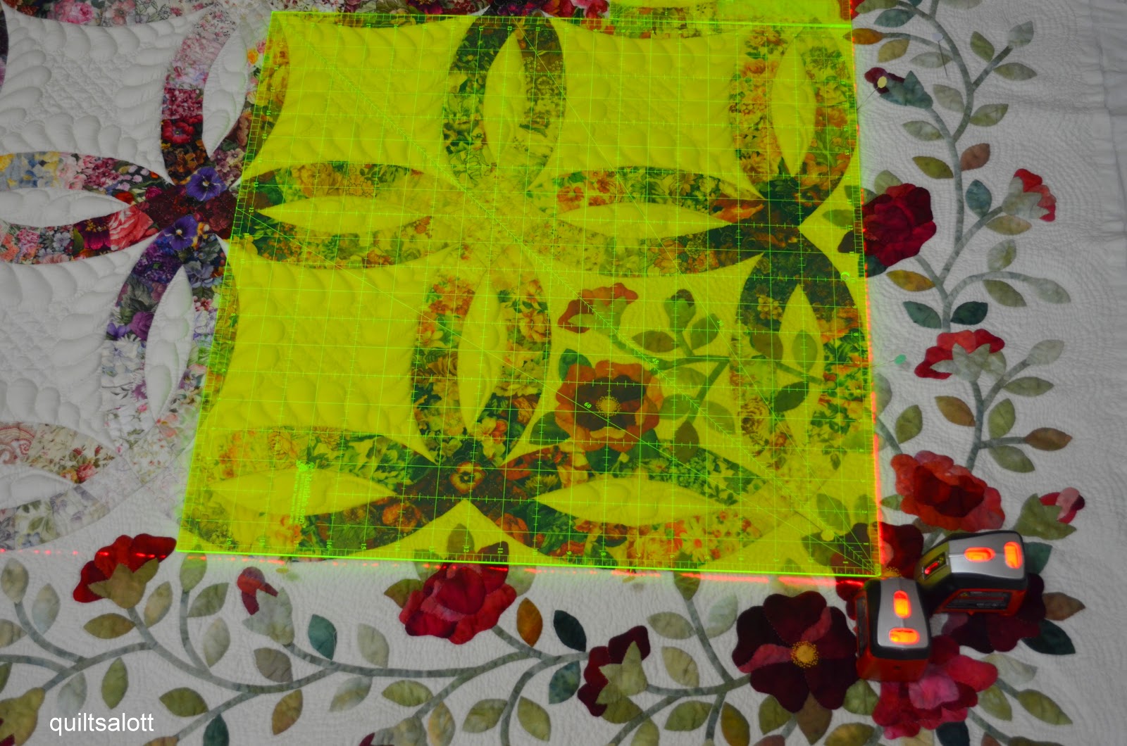 Quiltsalott Washing and blocking a quilt