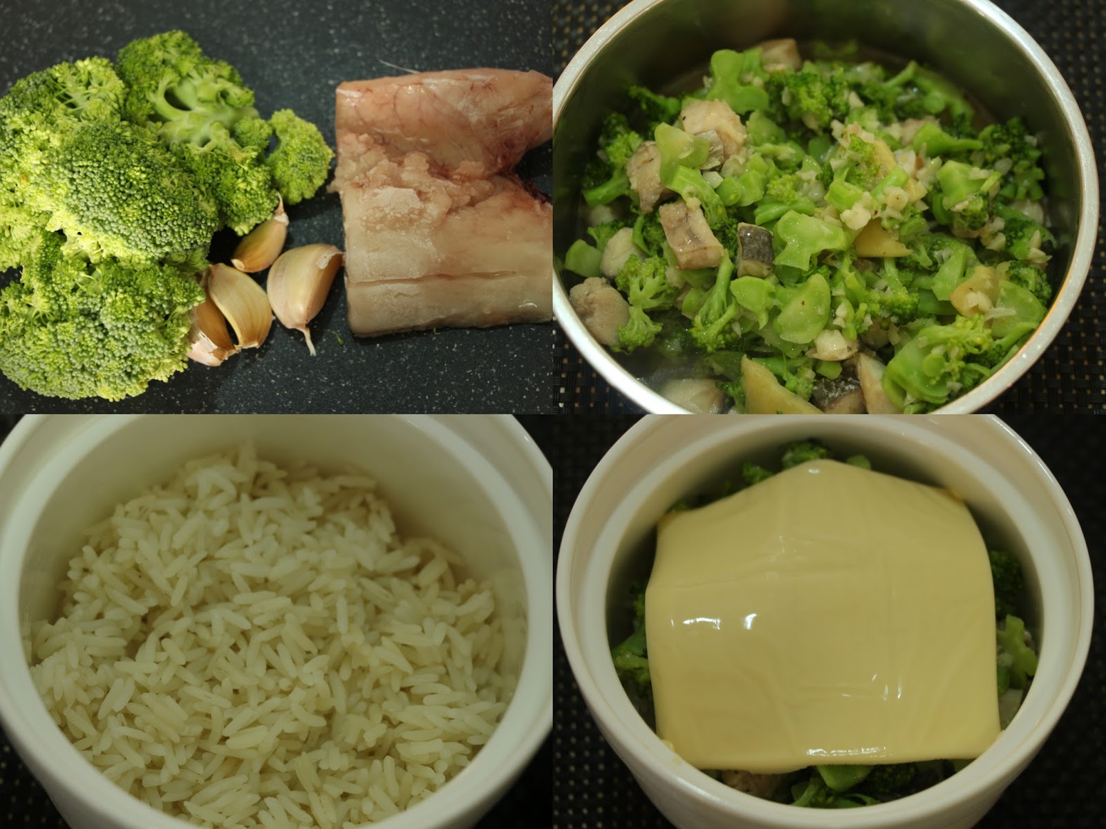 Homemade Foods Inspiration Cheesy Broccoli Fish Fillet Steam Rice