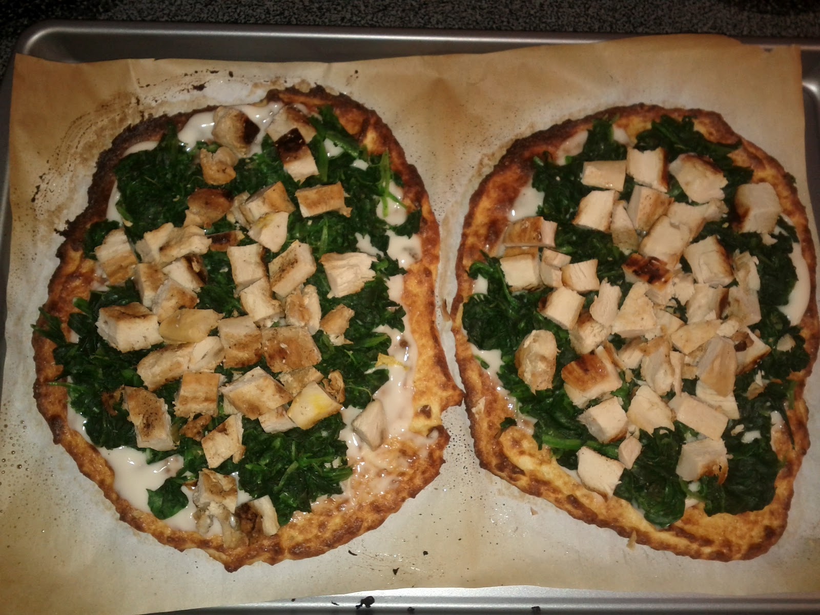 Perfect Chicken Alfredo Spinach Pizza
