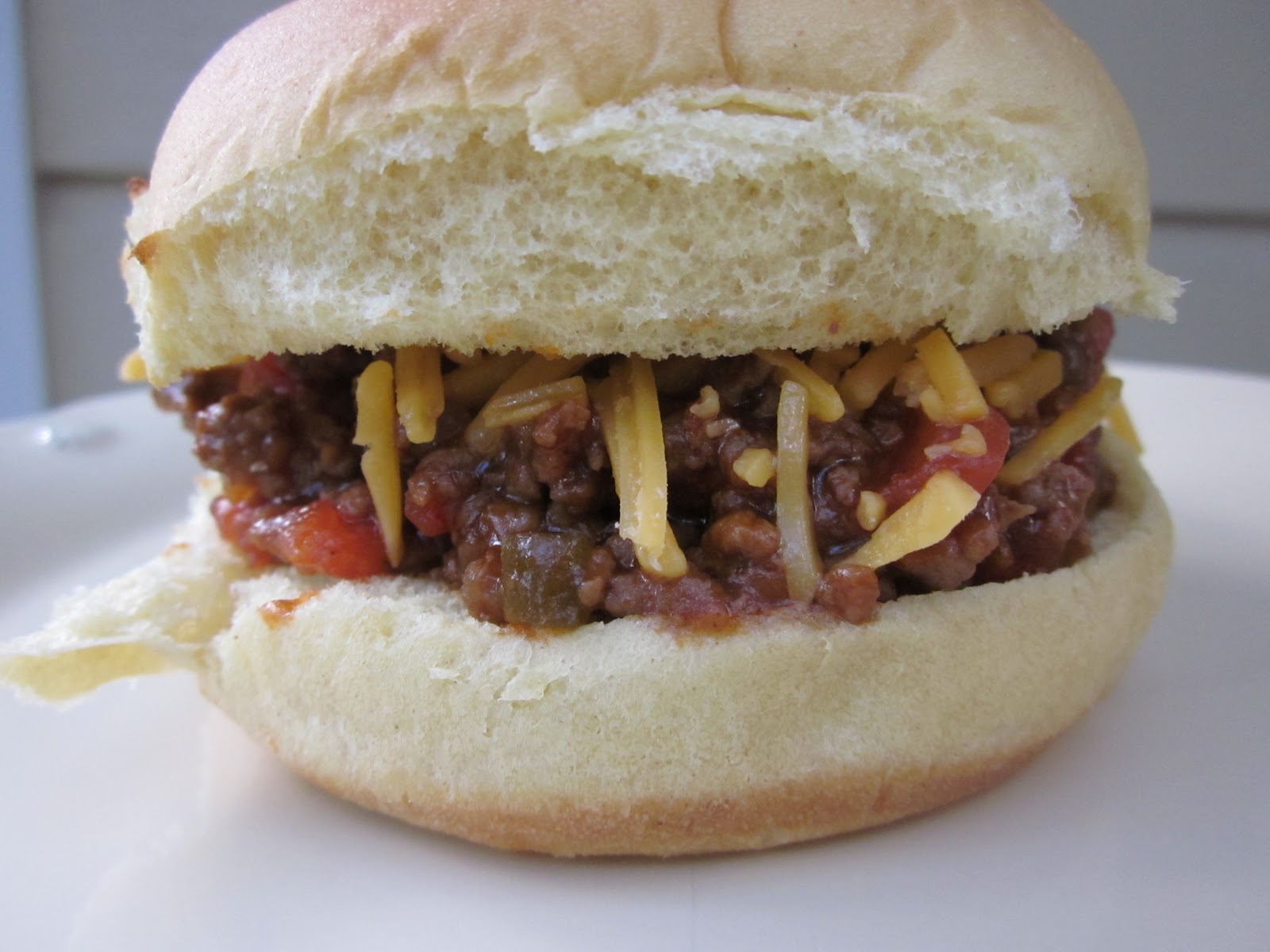 4 the love of feasting Cheesy BBQ Sloppy Joes