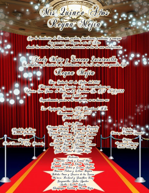 Fondos para invitaciónes de 15 años rojos - Imagui