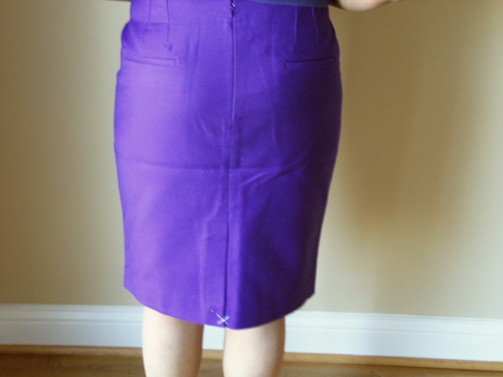 Review J. Crew No. 2 Pencil Skirt in DoubleSerge Cotton in Royal