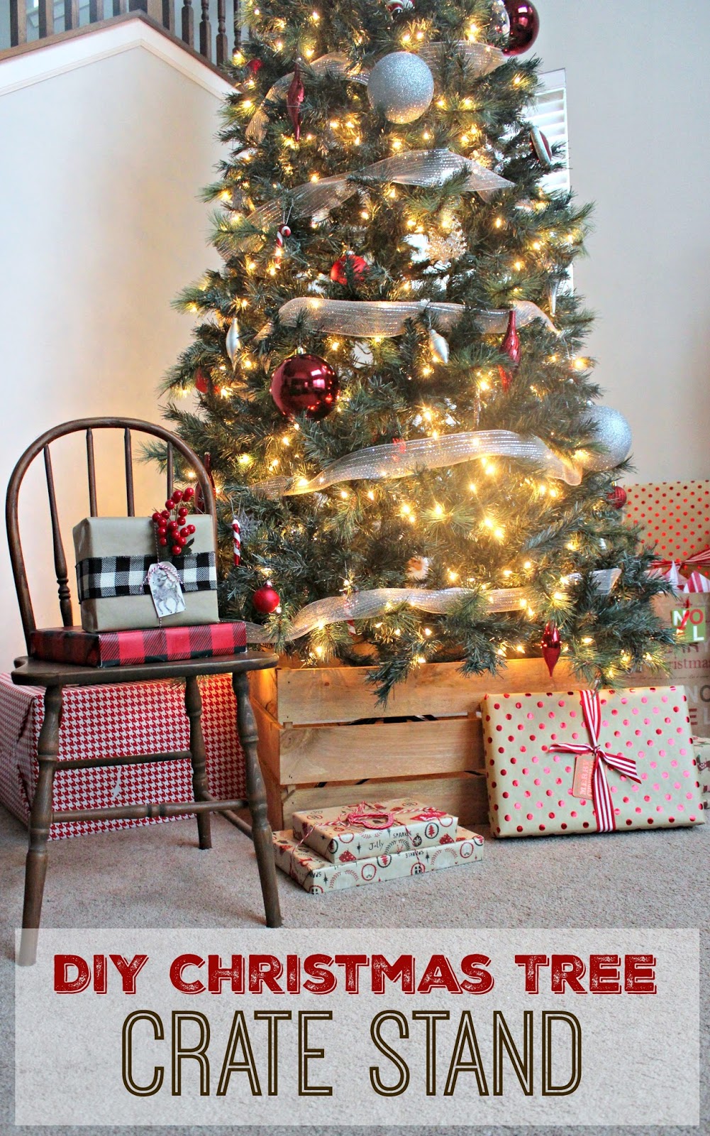 what a neat alternative to a christmas tree skirt diy christmas tree crate stand - Diy Christmas Tree Stand what a neat alternative to a christmas tree skirt diy christmas tree crate stand - Diy Christmas Tree Stand