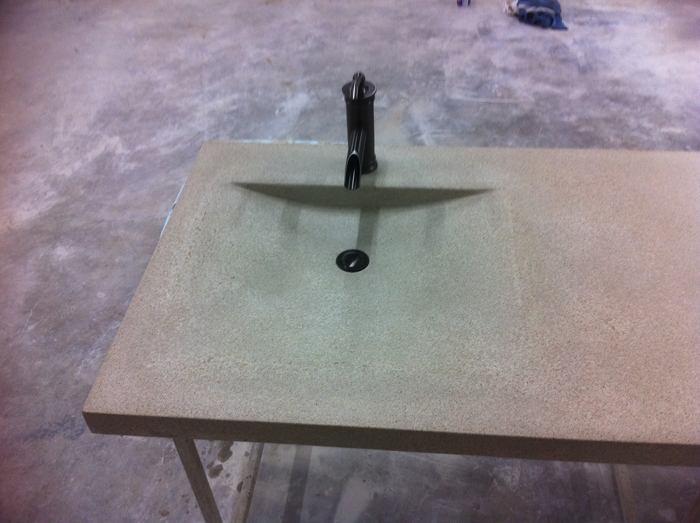 This is a custom molded sink. As you could imagine this sink is super ...