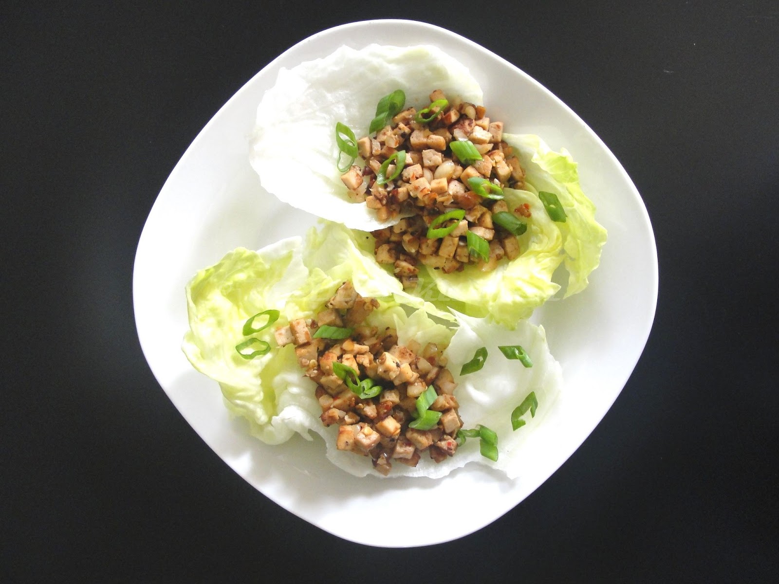 Krithi's Kitchen Pad Thai Tofu Lettuce Wraps / Vegetarian Lettuce Wraps
