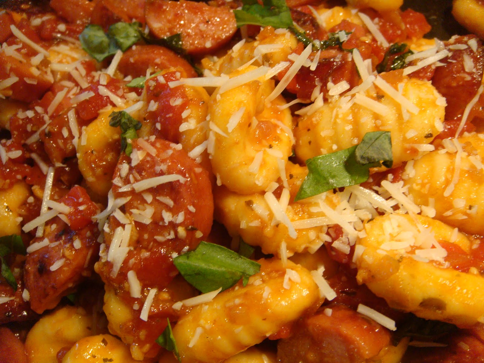 Life with Gena Pasta Gnocchi with Sausage & Tomato