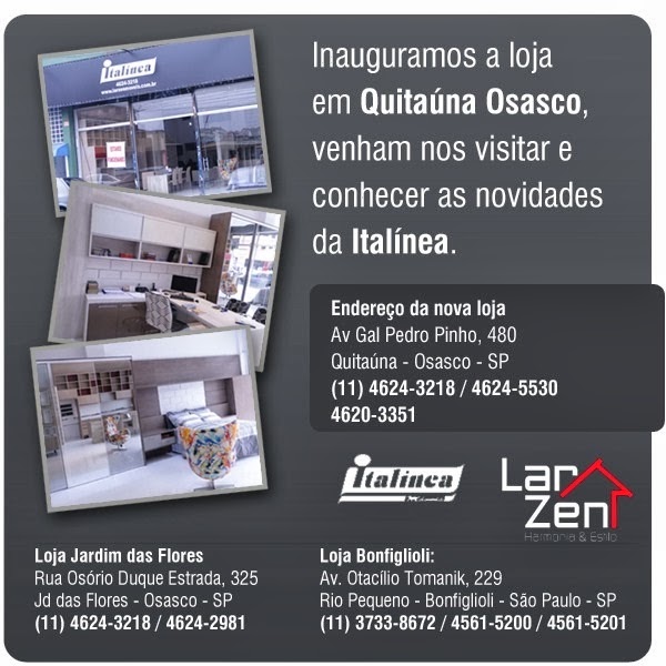 LarZen Móveis Planejados Italínea NOVA LOJA EM OSASCO LARZEN MÓVEIS