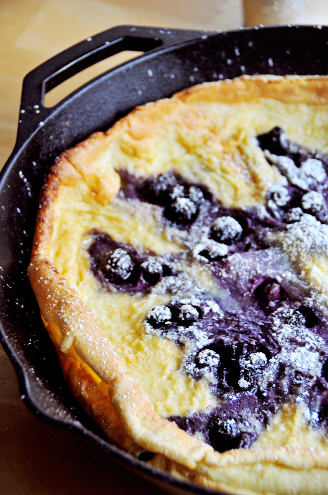 Barefoot and Baking Puffy Pancakes with Berries