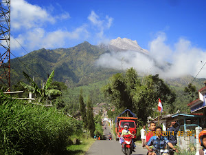 Mt Merapi as seen from "SELO VILLAGE".