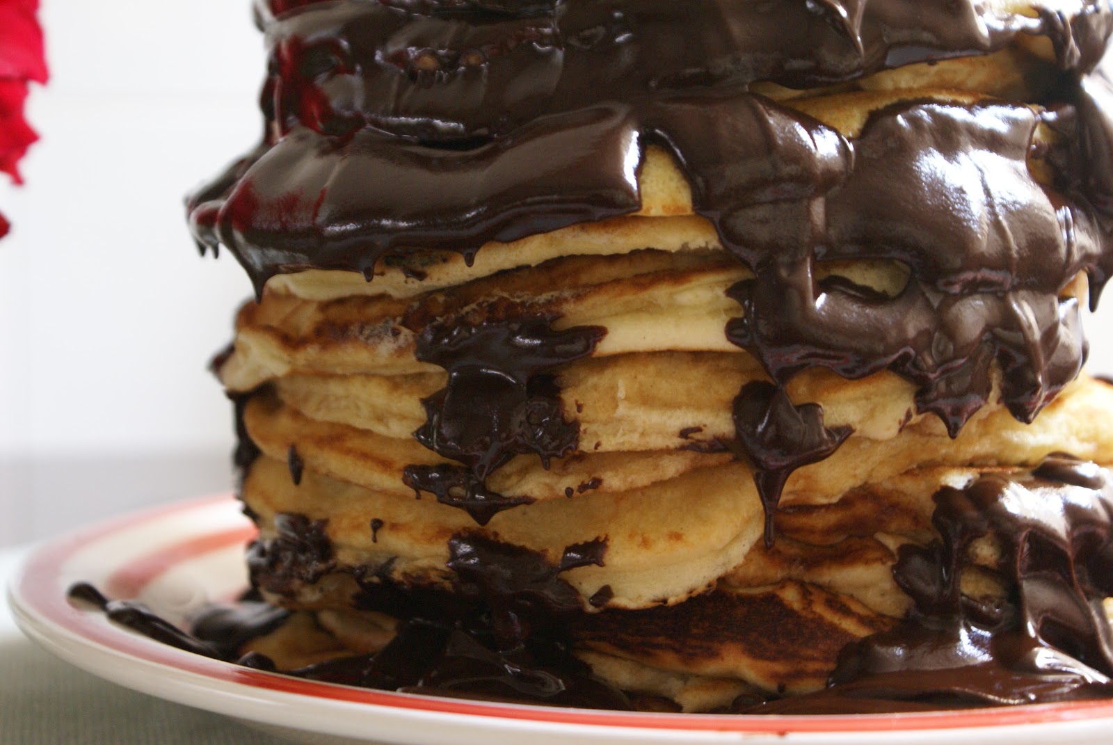 Cotton Candy Chocolate Ganache Pancakes