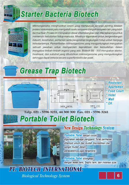 katalog septic tank biotech, cara kerja, cara pasang, brosur biotek, toilet portable fibreglass