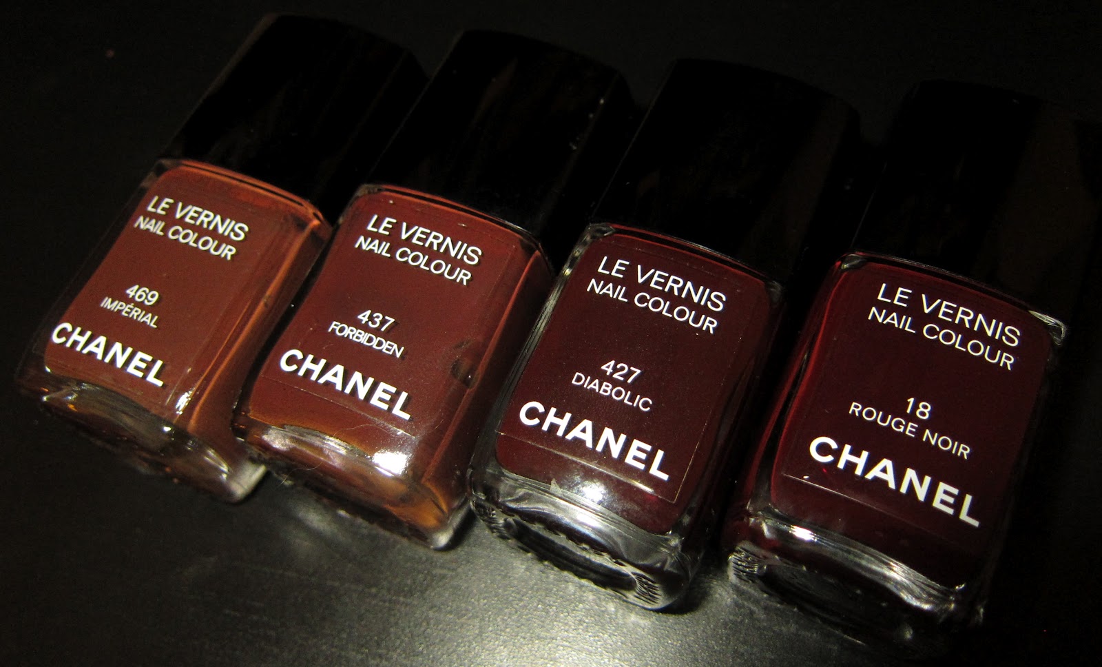 Chanel Forbidden, Diabolic, Vamp, Rouge Noir and Some Other
