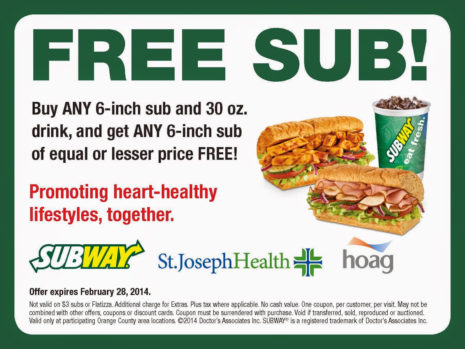 Printable Current Subway Coupons