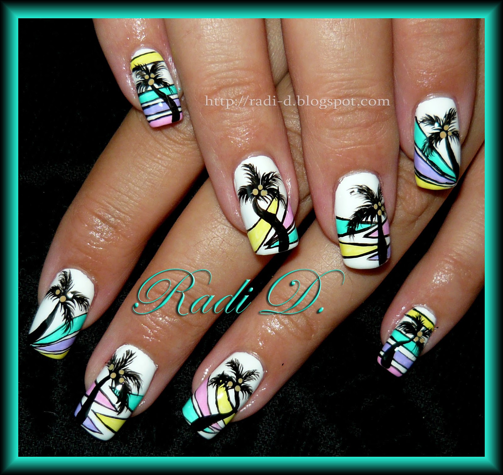 It`s all about nails: Pastel colours and Palm trees
