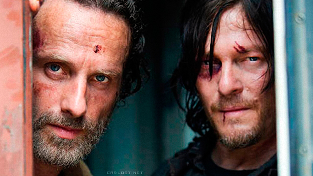 Rick Grimes (Andrew Lincoln) y Daryl Dixon (Norman Reedus) en The Walking Dead 5x01 Rick Grimes (Andrew Lincoln) y Daryl Dixon (Norman Reedus) en The Walking Dead 5x01